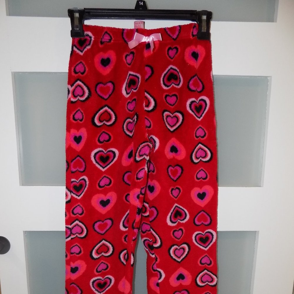 Sleepwear Red PJ Pants W/Hearts Size S 6/6X Girl's NEW
